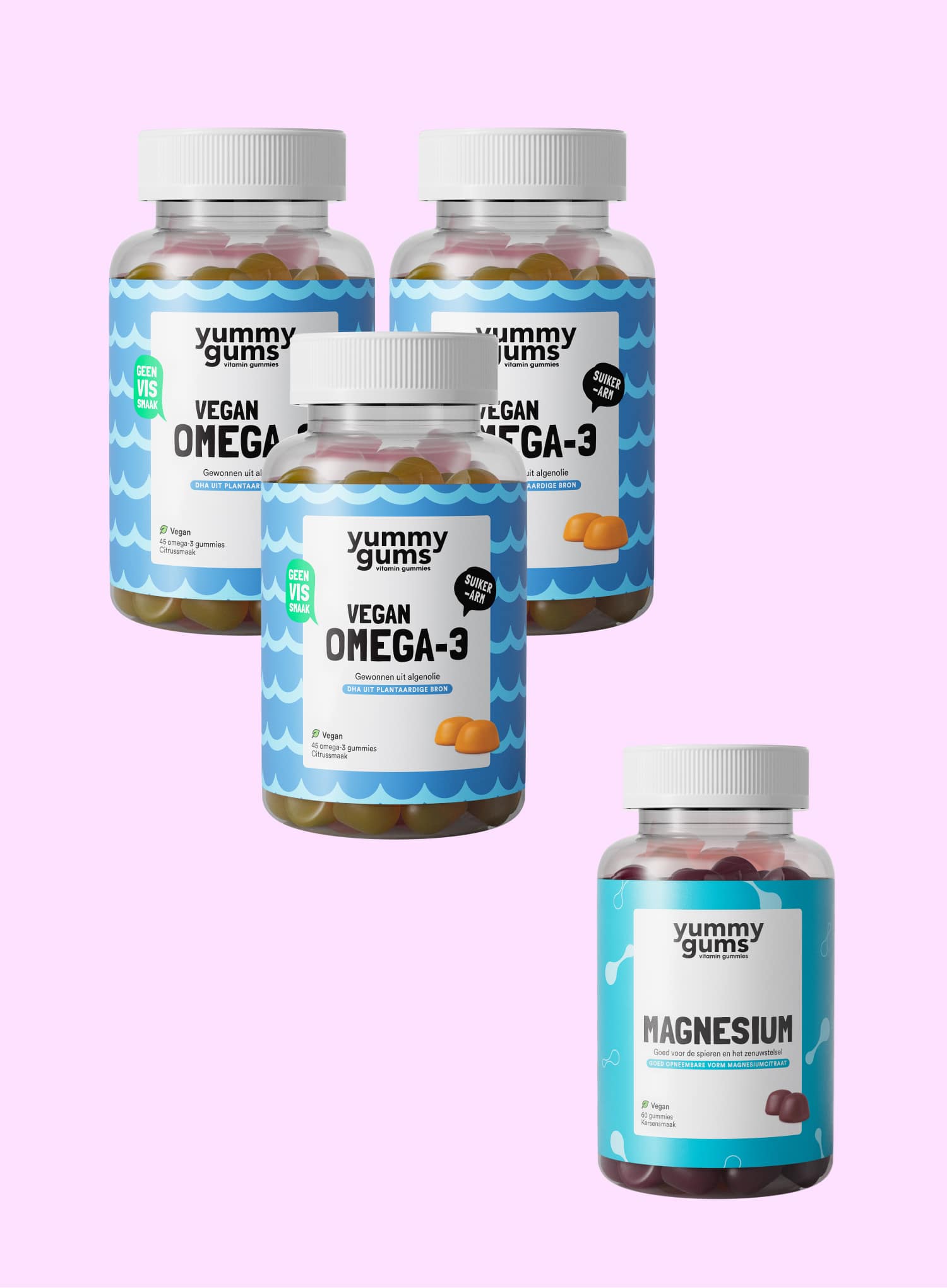 3x Vegan Omega-3 + Gratis Magnesium